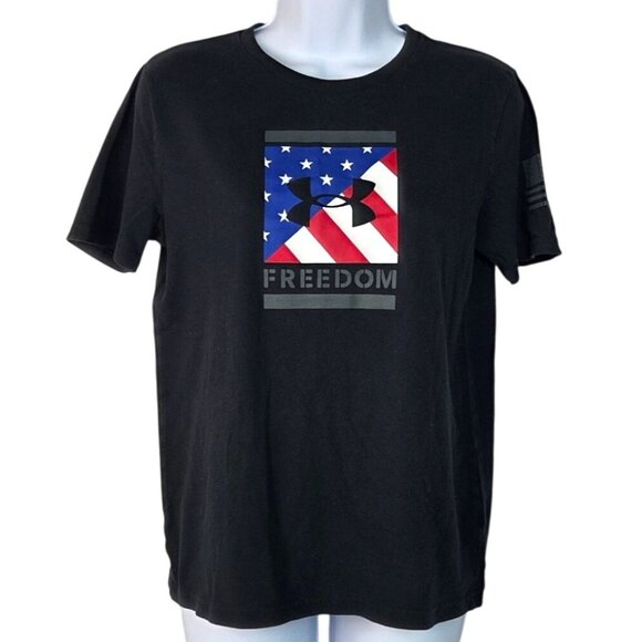 Under Armour Other - Under Armour Youth Freedom Flag T-Shirt Loose Fit Black Size YLG